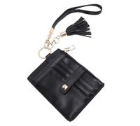 EIMSOAH Women's Slim PU Leather Wristlet Wallet with Secure Metal Hardware for Shopping or Travel, Black