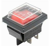 EIN-AUS 250V 16A Illuminated 2 Pole (4 Pin) Waterproof Cover Rocker Switch (1)