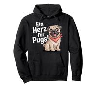 Ein Herz Für Pugs Tierfreunde Saying Pullover Hoodie