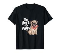 EIN Herz Für Pugs Tierfreunde Saying T-Shirt