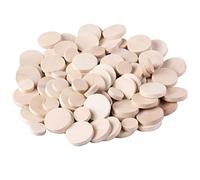 Ein Herz Pack of 200 Round Wooden Discs, Wooden Panels for Crafts, 15mm & 25mm Diameter, 4mm Thick, Natural Wood, Non-Toxic, Durable