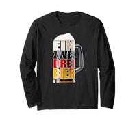 EIN Zwei DREI Bier. Beer Mug Funny Easy Oktoberfest Costume Long Sleeve T-Shirt