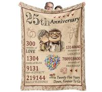 Einanmut 25th Anniversary Wedding Gifts for Wife, Couples Gifts Blanket,25th Wedding Anniversary Birthday Gifts for Wife from Husband, Anniversary Present for Girlfriend,Twenty Five Years for Her