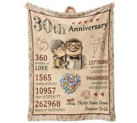 Einanmut 30th Anniversary Wedding Gifts for Wife or Husband, Couples Gift Blanket, Thirty Years Wedding Anniversary Presents for Her, Him, Parents, Women,Mum and Dad