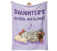 Einanmut Daughter Gifts, Daughter Birthday Gifts, Cozy Blanket in 60 * 50 Inches with Lovely Cat， Gifts for Daughter, Daughter Gifts from Mum/Dad， Birthday Gifts for Daughter Adult