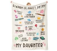 Einanmut Daughter Gifts, Daughter Birthday Gifts, Daughter Gifts from Mum/Dad Christmas/Graduation/Valentine's Day Daughter Blankets Gifts, to My Daughter Throw Blanket 60" x 50"