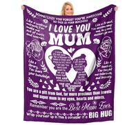 Einanmut Gifts for Mum, Birthday Gift for Mum from Daughter, Retirement Baby Shower Thankgiving Presents for Mother, Stepmum, Mother in Law, Mummy on Her Birthday Blanket 60"x50"