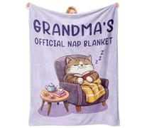 Einanmut Grandma Gifts Blanket Gifts for Grandma Birthday Gifts Presents for Grandma from Grandchildren for Mothers Day Thanksgiving Christmas, Cozy Flannel Throw Blankets for Grandmas 50'' x 60''