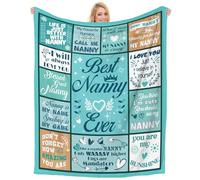 Einanmut Nanny Gifts, Nanny Birthday Gifts - Soft Flannel Blanket 157 * 132cm - Best Presents for Nanny's Birthday Mothers Day from Grandchildren,Creative Text Printed Throw Blanket