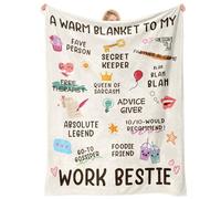 Einanmut Work Bestie Gifts Leaving Gifts for Colleagues Women Chance Made Us Colleagues Gifts Thank You Retirement New Job Present for Colleagues, Birthday for Work Besties Blanket 60"x50"