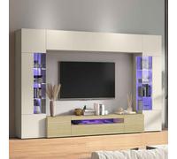 eindhoven wooden entertainment unit in cashmere and chopin oak