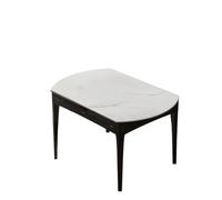 EINES Kitchen Table Solid Wood Folding Dining Table Simple Modern Oak Round Table Nordic Home Small Apartment Retractable Rock Plate Dining Table