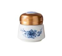 EINES Pantry Storage Containers Acrylic Screw Cap Ceramic Jar Sealed Jar Honey Bottle Ointment Powder Jar Portable Home Office Ceramic Containers for Tea, Coffee, Flour, Sugar,