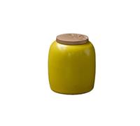 EINES Pantry Storage Containers Ceramic Tea Caddy - Vintage Sealed Tea Storage Jar, Small-sized Household Sealed Container, Portable Mini Tea Jar Ceramic Containers for Tea, Coffee, Flour, Sugar,