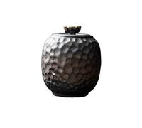 EINES Pantry Storage Containers Creative Coarse Pottery Tea Jar Small Jar Household Storage Jar Sealed Tea Jar Chinese Tea Jar Pottery Jar Ceramic Containers for Tea, Coffee, Flour, Sugar,