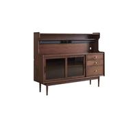 EINES Sideboard Buffet Cabinet 150x40x117cm Retro Walnut Color Entrance Storage Table, Simple Wall Furniture, Home Living Room Cabinet Kitchen Buffet Storage Cabinet
