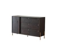 EINES Sideboard Buffet Cabinet 150x45x80cm Solid Wood Dining Side Storage Cabinet, Living Room Entrance Table, Retro Sliding Door Furniture Kitchen Buffet Storage Cabinet