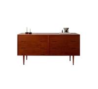 EINES Sideboard Buffet Cabinet 152x40x78cm Solid Wood Bar Kitchen Sideboard Living Room Bedroom Bed End Retro Storage Cabinet Home Porch Decoration Furniture Kitchen Buffet Storage Cabinet