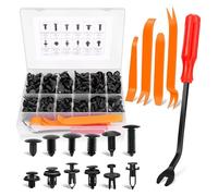 Einesin 240PCS Car Push Retainer Clips & Auto Fasteners Assortment, Plastic Push Pin Rivets Expansion Screws Replacement Most Popular Sizes Auto Push Pin Rivets Set -Door Trim Panel Fender Clips (240)