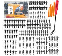 Einesin 265PCS Car Push Retainer Clips & Auto Fasteners Assortment, Plastic Push Pin Rivets Expansion Screws Replacement Most Popular Sizes Auto Push Pin Rivets Set -Door Trim Panel Fender Clips (265)
