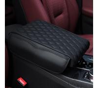 Einesin Car Armrest Cushion, PU Leather Auto Center Console Pad, Memory Foam Armrest Box with Storage Bag, Hand Rest Pillow with Organizer Pockets, Universal Fit for Most Vehicles (Black)