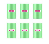 EINESIN Mini Car Trash Bags, Small Garbage Bags (30x25cm), Leakproof & Durable Replacement Liners for Vehicle Cup Holder Trash Can and Office Bin, Green (6 Rolls)