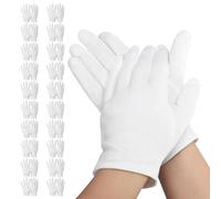 Einfa Cotton Gloves Small - 20 Pairs/40 Pieces White Cotton Gloves for Dry Hands - S 20CM Work Protective Glove for Women Care, Jewelry, Photography, DIY Crafting
