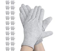 Einfa Grey Cotton Gloves, 20 Pairs Protective Gloves Large L 25cm | 40 Pieces Grey Work Glove Men Women for Dry Hands Housework Garden DIY Crafting Drivers