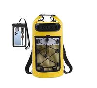 Einfach Draussen Waterproof Dry Bag Backpack 30L Floating Dry Backpack with Waterproof Mobile Phone Case for Water Sports, Fishing, Boating, Kayaking, Surfing, Rafting, Gifts, yellow, 30 Liter