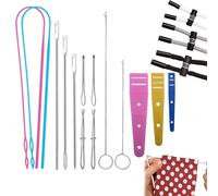 einfädelhilfe 17 Piece Drawstring Cord Kit with Sweatshirts, Tweezers and Cord Loops, Stainless Steel for Trousers, Jackets, Sportswear