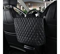 eing Car Organizers And Storage Purse Holder, Large Capacity Car Net Pocket Handbag Holder, Automotive Consoles & Backseat Organizer, Leather Back Seat Bag Between Car Front Seats, Black