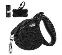 eing Retractable Dog Leash, Pet Walking Leash with Anti-Slip Handle, Strong Nylon Tape, 360°Tangle-Free, Suitable for Small Medium Dog Cat, Gift Waste Bags Dispenser Included,10 ft, Black