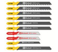 Einhell 10Pcs T Shank Jigsaw Blade Set
