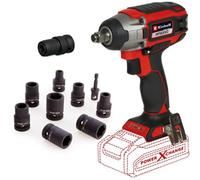 Einhell 18/230 Impaxxo 18V Pxc Brushless 1/2" Impact Wrench + 9Pc Socket Set