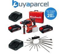 Einhell 18v 36V Power X-Change Cordless SDS Hammer Drill +X2 Battery +17PC Set