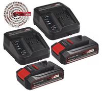 Einhell 18V / 36V Power X-Change Kit - 2X 2.5Ah Battery + 2X 3Ah Fast Charger