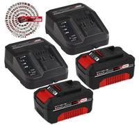 Einhell 18V / 36V Power X-Change Kit - 2X 4.0Ah Battery + 2X 3Ah Fast Charger