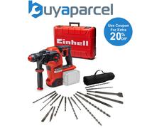 Einhell 18v 36V X-Change Cordless SDS Hammer Drill + 17PC Chisel Set Chuck