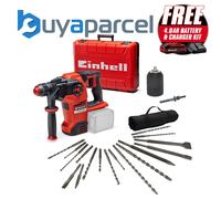 Einhell 18v 36V X-Change Cordless SDS Hammer Drill + 17PC Chisel Set Chuck