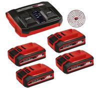Einhell 18V 4.0Ah Plus Starter Kit 4 X 4.0Ah Batteries + Dual Port Twin Charger