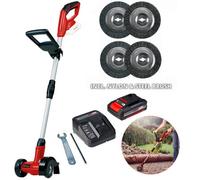 Einhell 18V Cordless Patio Grout Cleaner Brush Power X Change Ge-C 4 Wheels +2Ah