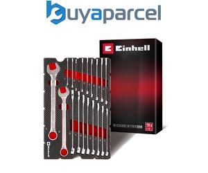 Einhell 19 PC Combination Spanner Set E-Case Inlay Hand Tool Pad Workshop Garage