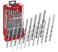 Original Einhell 19-Piece HSS-G Metal Drill Bit Set (HSS 4241 Steel, Highly Polished, 135° Split-Point Tip, Milled Type N Spiral, Round Shank Incl. Storage Box)