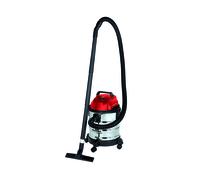 Einhell Wet and Dry Vacuum Cleaner 1250W, 20L Stainless Steel Tank, Blow Connection, 4 Castors, Ø 36mm Suction Hose + Extension, Floor Nozzle, Filters TC-VC 1820 S