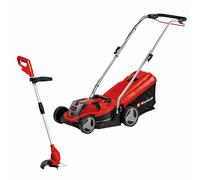 Einhell 24cm Cordless Brushless Rotary Lawnmower & Trimmer