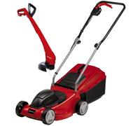Einhell 32Cm Rotary Lawn Mower Corded Electric 1000W Lawnmower With 30L Grass Box 10M + Strimmer