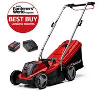 Einhell Power X-Change 18/33 Cordless Lawnmower With Battery and Charger - 18V, Brushless Motor, 33cm Cutting Width, 30L Grass Box, 5 Cutting Heights - GE-CM 18/33 Li Battery Lawn Mower