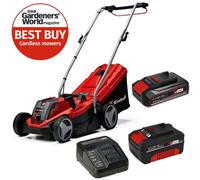 Einhell 33Cm Cordless Lawnmower 18V Rotary Pxc 4Ah + 2.5Ah Batteries And Charger 30L Grass Box Brushless Ge-Cm 18/33 Li Kit