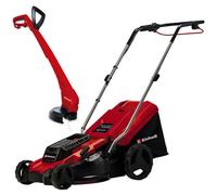Einhell 37Cm Electric Lawn Mower 1600W Rotary Lawnmower With 38L Grass Box 10M Corded - Gc-Em 1600/37 + Grass Trimmer