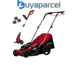 Einhell 37cm Lawnmower 1600W Corded Electric + Corded Garden Strimmer 30cm 450w